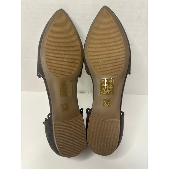 Journee Collection Women's Jezlin Scalloped Flats Grey Size 8W NEW - Picture 6 of 7